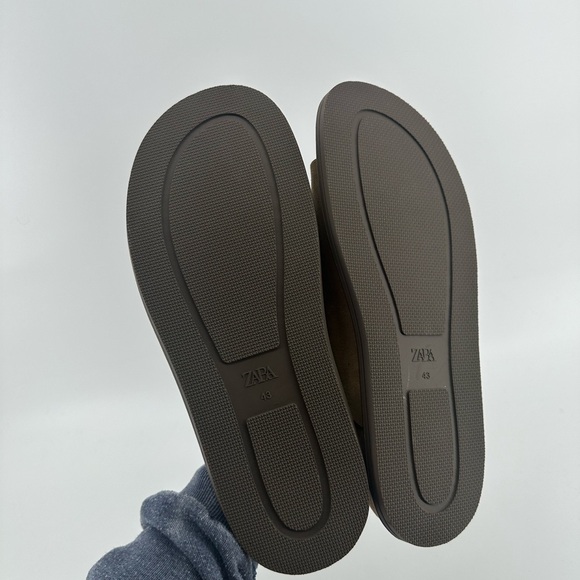 New Zara men’s leather sandals size 10 - Picture 3 of 4